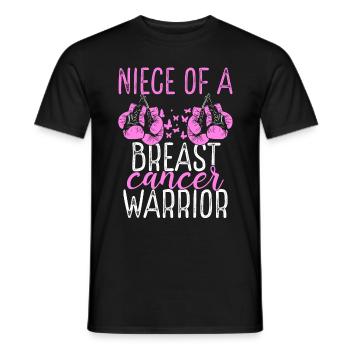 Niece Breast Cancer Awareness Aunt Uncle - Männer T-Shirt - Schwarz - Vorne - AI Model Male 178 light (178cm)