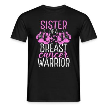 Sister Breast Cancer Awareness Sibling Twin - Männer T-Shirt - Schwarz - Vorne - AI Model Male 178 light (178cm)
