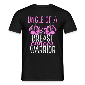 Uncle Breast Cancer Awareness Niece Nephew - Männer T-Shirt - Schwarz - Vorne - AI Model Male 178 light (178cm)