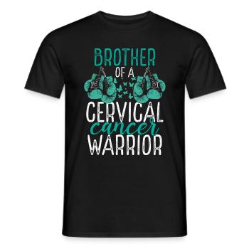 Brother Cervical Cancer Awareness Sibling Twin - Men's T-Shirt - black - Front - AI Model Male 178 light (178cm)