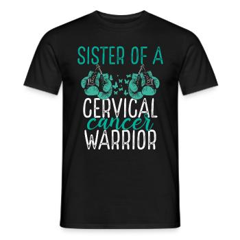 Sister Cervical Cancer Awareness Sibling Twin - Men's T-Shirt - black - Front - AI Model Male 178 light (178cm)