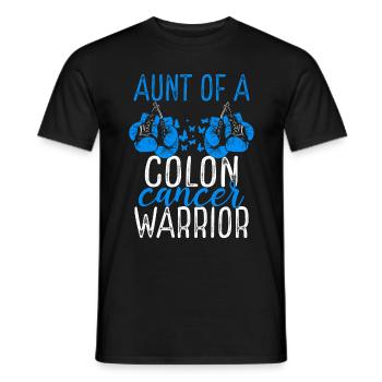 Aunt Colon Cancer Awareness Niece Nephew - Männer T-Shirt - Schwarz - Vorne - AI Model Male 178 light (178cm)