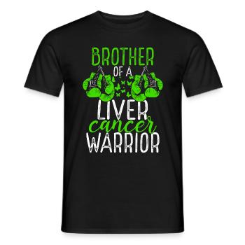 Brother Liver Cancer Awareness Sibling Twin - Männer T-Shirt - Schwarz - Vorne - AI Model Male 178 light (178cm)