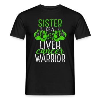 Sister Liver Cancer Awareness Sibling Twin - Männer T-Shirt - Schwarz - Vorne - AI Model Male 178 light (178cm)