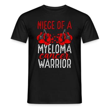 Niece Myeloma Cancer Awareness Aunt Uncle - Men's T-Shirt - black - Front - AI Model Male 178 light (178cm)