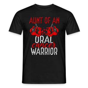 Aunt Oral Cancer Awareness Niece Nephew - Männer T-Shirt - Schwarz - Vorne - AI Model Male 178 light (178cm)