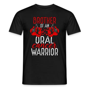 Brother Oral Cancer Awareness Sibling Twin - Männer T-Shirt - Schwarz - Vorne - AI Model Male 178 light (178cm)