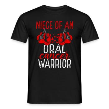 Niece Oral Cancer Awareness Aunt Uncle - Männer T-Shirt - Schwarz - Vorne - AI Model Male 178 light (178cm)