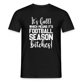 It's Fall It's Football Season, Football Liebe - Männer T-Shirt - Schwarz - Vorne - AI Model Male 178 light (178cm)