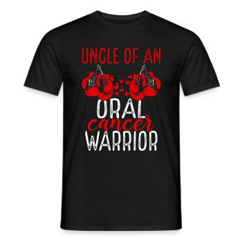 Uncle Oral Cancer Awareness Niece Nephew - Männer T-Shirt - Schwarz - Vorne - AI Model Male 178 light (178cm)