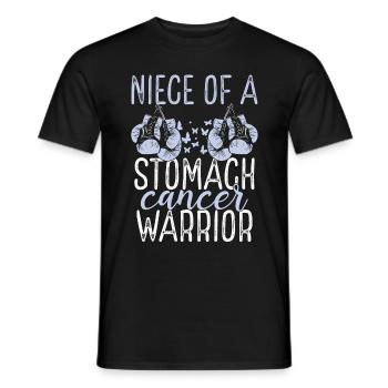 Niece Stomach Cancer Awareness Aunt Uncle - Männer T-Shirt - Schwarz - Vorne - AI Model Male 178 light (178cm)