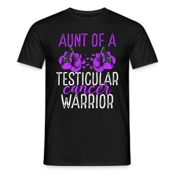 Tante Sensibilisation au cancer des testicules Nièce Neveu - T-shirt homme - noir - Devant - AI Model Male 178 light (178cm)