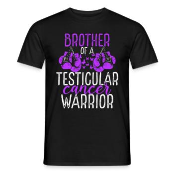 Brother Testicular Cancer Awareness Sibling Twin - Men's T-Shirt - black - Front - AI Model Male 178 light (178cm)