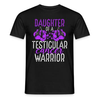 Daughter Testicular Cancer Awareness Month Ribbon - Men's T-Shirt - black - Front - AI Model Male 178 light (178cm)