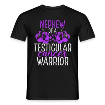 Neveu Sensibilisation au cancer des testicules Tante Oncle - T-shirt homme - noir - Devant - AI Model Male 178 light (178cm)