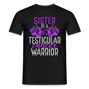 Sister Testicular Cancer Awareness Sibling Twin - Men's T-Shirt - black - Front - AI Model Male 178 light (178cm)