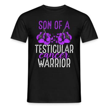 Ruban du Mois de la sensibilisation au cancer du testicule de Son - T-shirt homme - noir - Devant - AI Model Male 178 light (178cm)