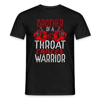 Brother Throat Cancer Awareness Sibling Twin - Men's T-Shirt - black - Front - AI Model Male 178 light (178cm)