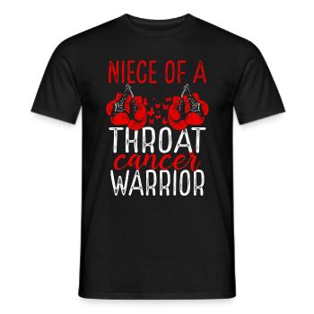 Niece Throat Cancer Awareness Aunt Uncle - Men's T-Shirt - black - Front - AI Model Male 178 light (178cm)