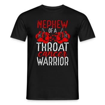 Nephew Throat Cancer Awareness Aunt Uncle - Men's T-Shirt - black - Front - AI Model Male 178 light (178cm)
