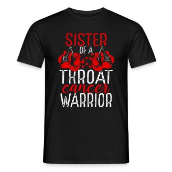 Sister Throat Cancer Awareness Sibling Twin - Men's T-Shirt - black - Front - AI Model Male 178 light (178cm)
