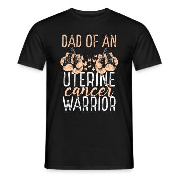 Dad Uterine Cancer Awareness Fathers Day Papa - Men's T-Shirt - black - Front - AI Model Male 178 light (178cm)
