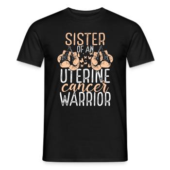 Sister Uterine Cancer Awareness Sibling Twin - Men's T-Shirt - black - Front - AI Model Male 178 light (178cm)