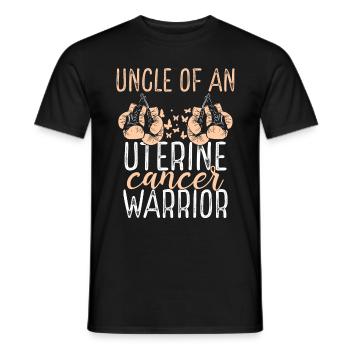 Uncle Uterine Cancer Awareness Niece Nephew - Men's T-Shirt - black - Front - AI Model Male 178 light (178cm)