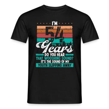 54 Year Old Funny Getting Old Humor Birthday Idea - Männer T-Shirt - Schwarz - Vorne - AI Model Male 178 light (178cm)