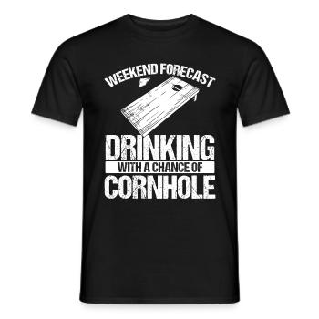 Cornhole Player Weekend Beer Drinking Drinks - Männer T-Shirt - Schwarz - Vorne - AI Model Male 178 light (178cm)