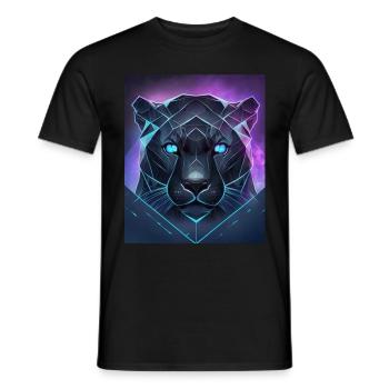 Geometric Nature Trance Polygon Abstract Mystical - Men's T-Shirt - black - Front - AI Model Male 178 light (178cm)