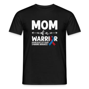 Maman d’un guerrier, Ruban rouge et bleu HLHS Sensibilisation - T-shirt homme - noir - Devant - AI Model Male 178 light (178cm)