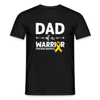 Papa D’un guerrier, Ruban Jaune Spina Bifida - T-shirt homme - noir - Devant - AI Model Male 178 light (178cm)