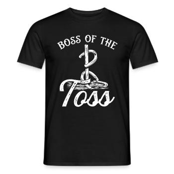Horseshoe Pitching Game Boss of the Toss Tosser - Men's T-Shirt - black - Front - AI Model Male 178 light (178cm)