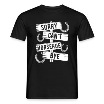 Horseshoe Pitching Game Sorry Cant Bye TosserHorse - Männer T-Shirt - Schwarz - Vorne - AI Model Male 178 light (178cm)