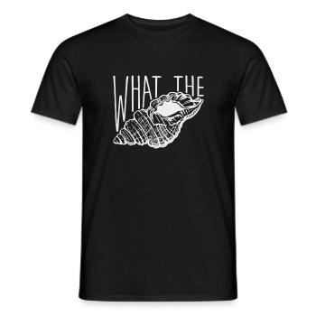 What The Shell - Muscheln sammeln - Männer T-Shirt - Schwarz - Vorne - AI Model Male 178 light (178cm)