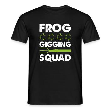 Frog Gigging Squad, Frog Hunt - Men's T-Shirt - black - Front - AI Model Male 178 light (178cm)