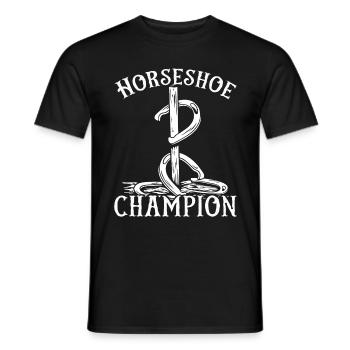Horseshoe Pitching Game Champion Tosser - Männer T-Shirt - Schwarz - Vorne - AI Model Male 178 light (178cm)