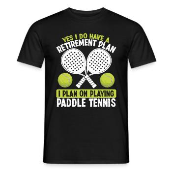 Paddle Tennis Player Retirement Plan Retired - Männer T-Shirt - Schwarz - Vorne - AI Model Male 178 light (178cm)