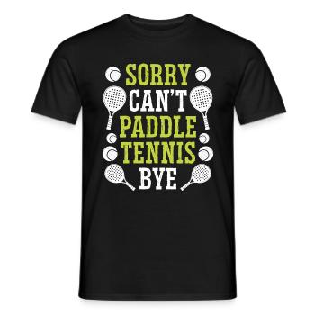 Joueur de paddle tennis drôle désolé Cant Paddle ByePa - T-shirt homme - noir - Devant - AI Model Male 178 light (178cm)