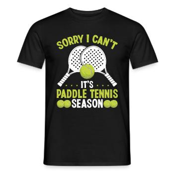 Joueur de paddle-tennis Désolé, je ne peux pas sa saisonPaddl - T-shirt homme - noir - Devant - AI Model Male 178 light (178cm)