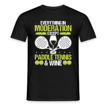 Joueur de paddle-tennis Wine Drinking Paddle Team - T-shirt homme - noir - Devant - AI Model Male 178 light (178cm)