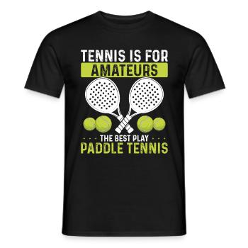 Joueur de paddle tennis drôle de tennis est pour l’humour - T-shirt homme - noir - Devant - AI Model Male 178 light (178cm)