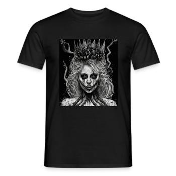 Evil Old Woman Horror Gothic Horror Witch Abstract - Men's T-Shirt - black - Front - AI Model Male 178 light (178cm)