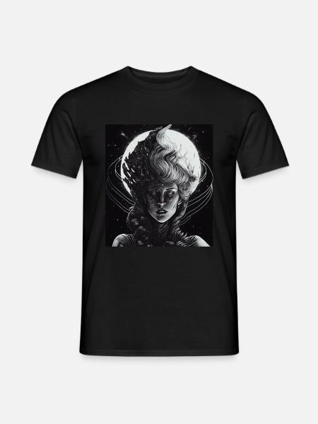 Böse alte Frau Horror Gothic Grusel Hexe Abstrakt - Männer T-Shirt - Schwarz