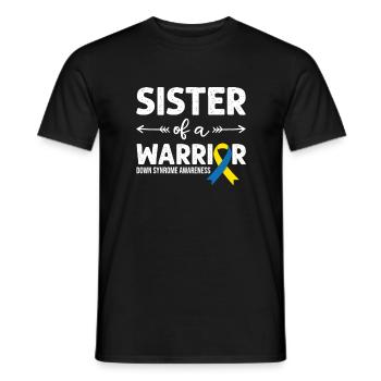 Sister Of A Warrior, Schleife Downsyndrom - Männer T-Shirt - Schwarz - Vorne - AI Model Male 178 light (178cm)