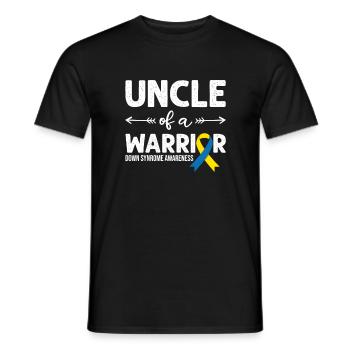Uncle Of A Warrior, Schleife Downsyndrom - Männer T-Shirt - Schwarz - Vorne - AI Model Male 178 light (178cm)