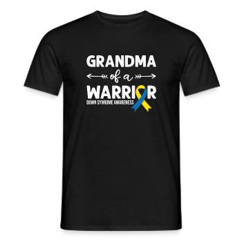 Grandma Of A Warrior, Schleife Downsyndrom - Männer T-Shirt - Schwarz - Vorne - AI Model Male 178 light (178cm)