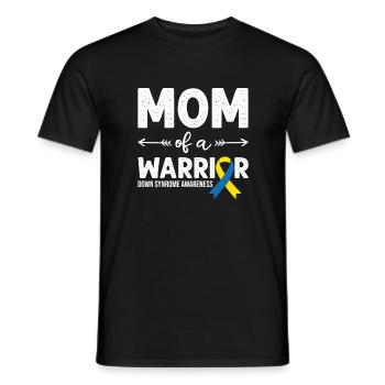 Mom Of A Warrior, Schleife Downsyndrom - Männer T-Shirt - Schwarz - Vorne - AI Model Male 178 light (178cm)
