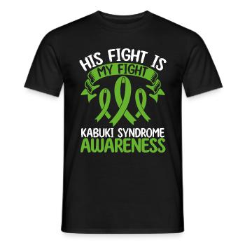 Kabuki Syndrome Ribbon Month His Fight is my Fight - Männer T-Shirt - Schwarz - Vorne - AI Model Male 178 light (178cm)